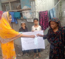 Sweety, Arifa and Tanjila participated in the air pollution awareness program