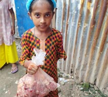 arifa received qurbani meat