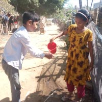 Hajera participated in the handwashing day program