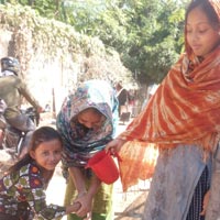 Hasna and Khukumoni participated in the handwashing day program