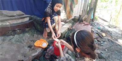 Jannat participated in the handwashing day program