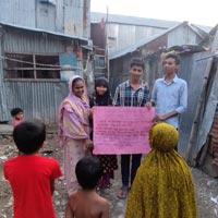 Moriam, Maria, Jahid, and Kabir participated in the handwashing day program