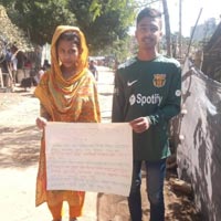 Moslefa and Nahid participated in the handwashing day program