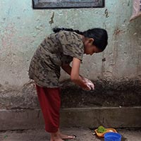 Nayema participated in the handwashing day program