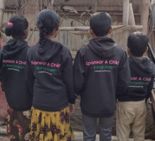 Kids in Mirpur received hoodies