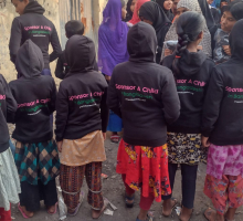 Kids in Mohakhali received hoodies 2