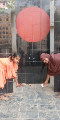 fatema and sultana participated in our mother language day program