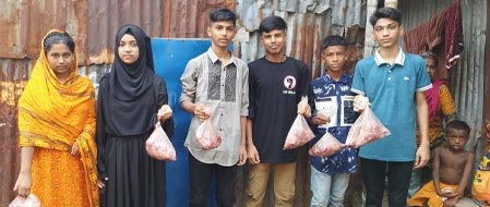 Kids in Mohakhali received qurbani meat 2