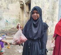 Rabeya received qurbani meat