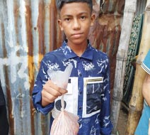 rakib molla received qurbani meat