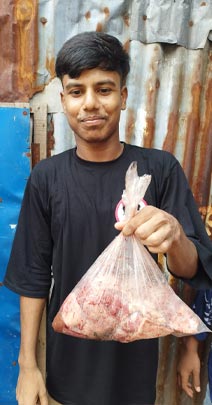 Shakil received qurbani meat