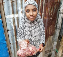 shirin received qurbani meat