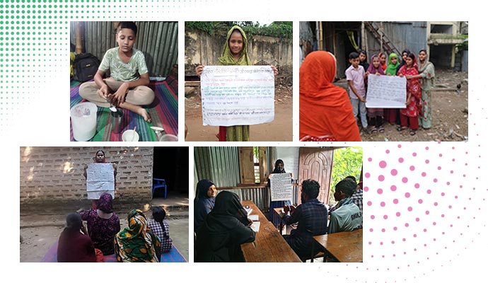 Collage of waterborne skin disease awareness program