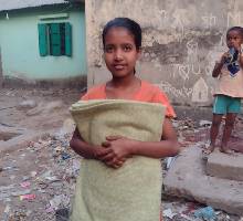 Tanjila received the blanket